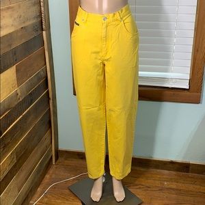 Ralph Lauren Canary Yellow High Waist Mom Jeans 12